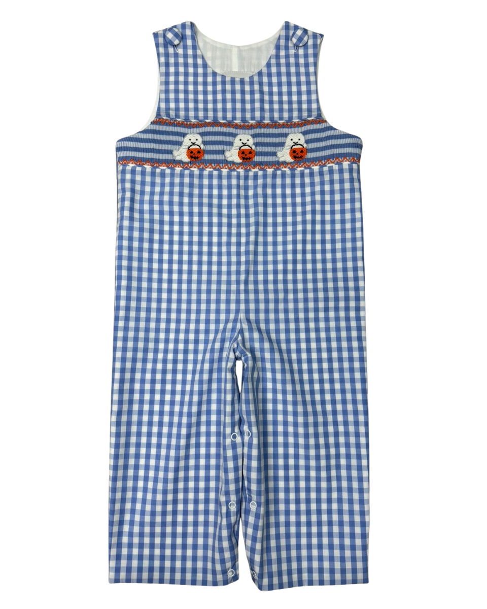 Gingham Smocked Ghost Pumpkin Jon Jon