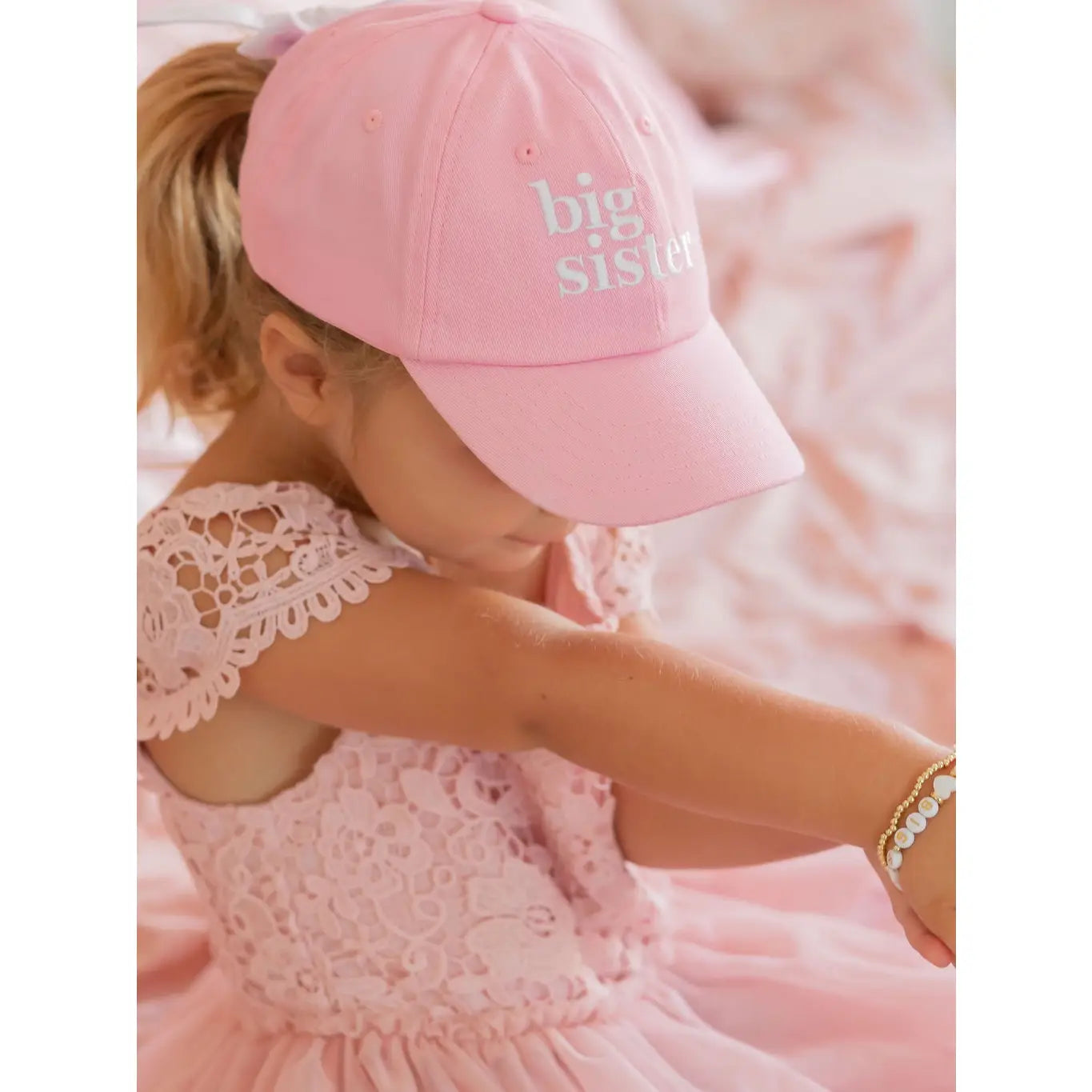Big Sister Bow Baseball Hat (2-8)