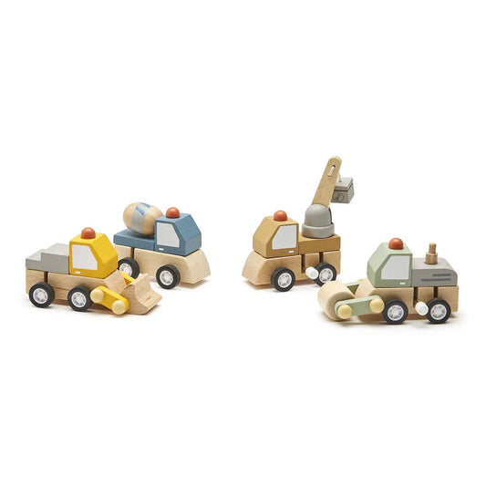 Wooden Construction Wind Up Truck