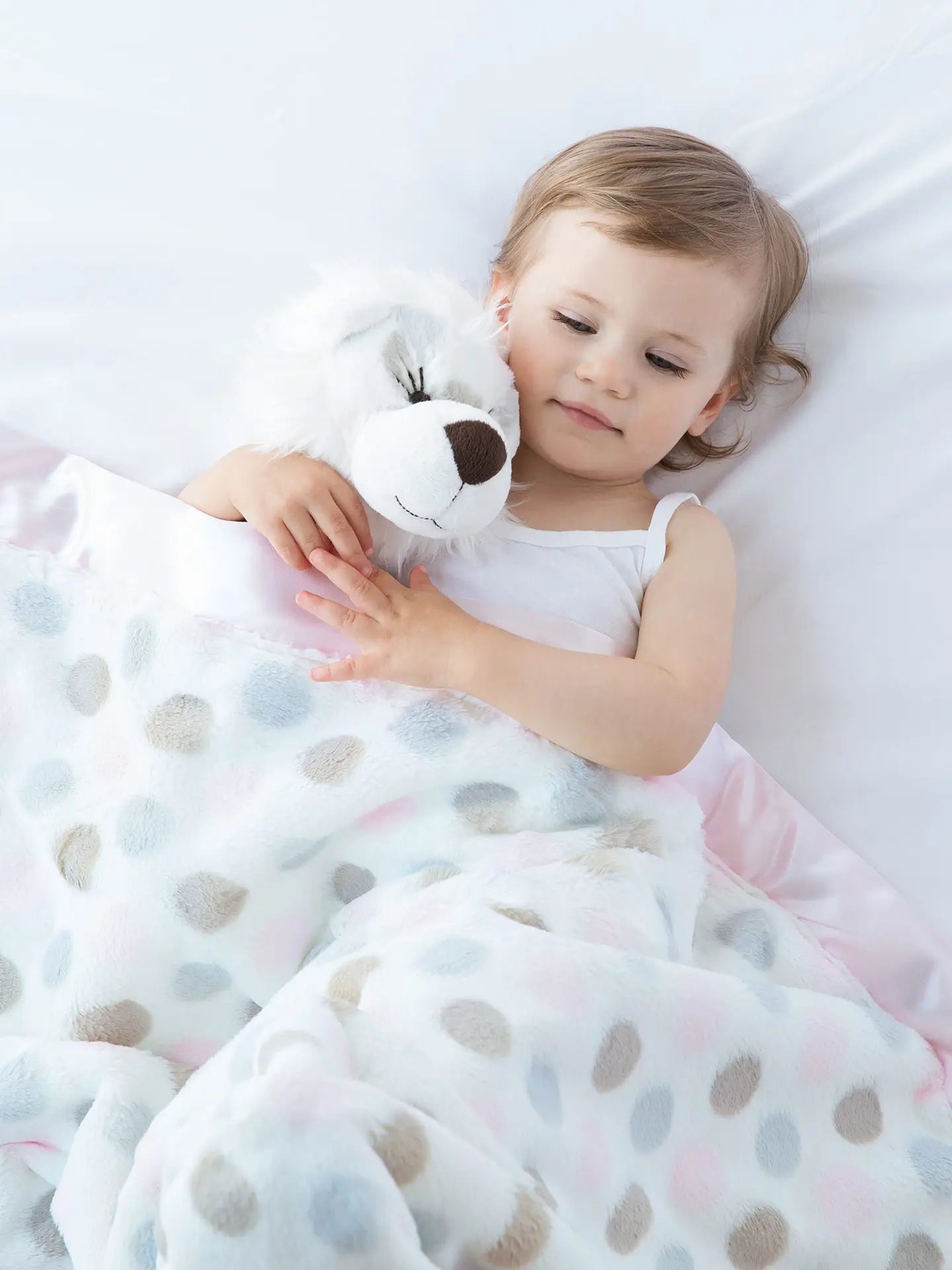 Luxe Baby Blanket Pink Dots