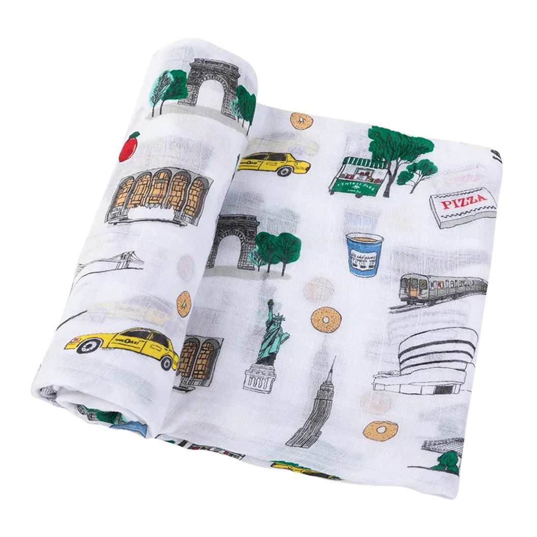 New York City Muslin Swaddle Blanket
