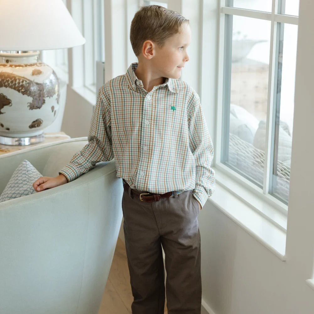 Performance Button Down - Acorn Plaid