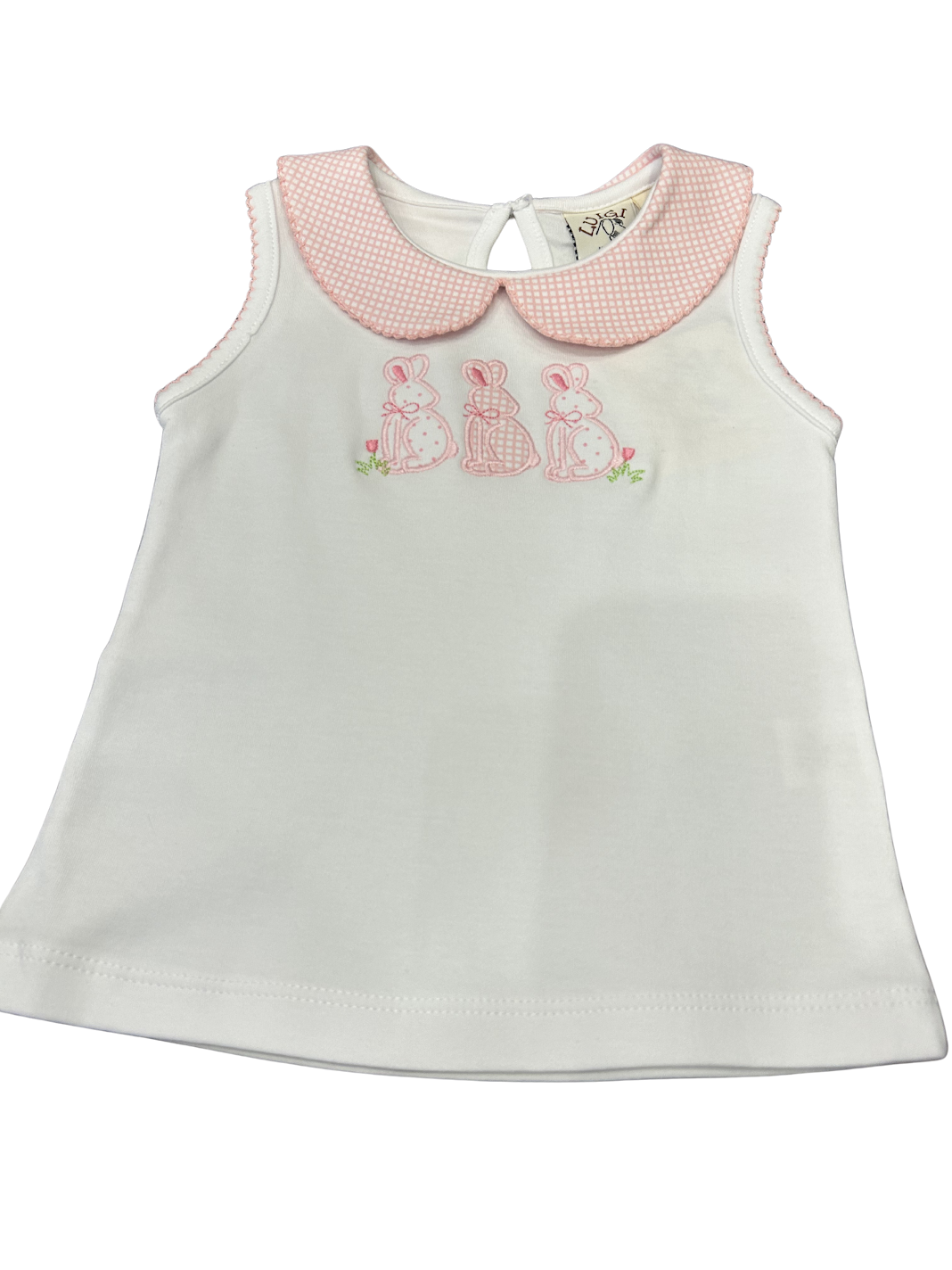 Gingham Pink Bunny Top
