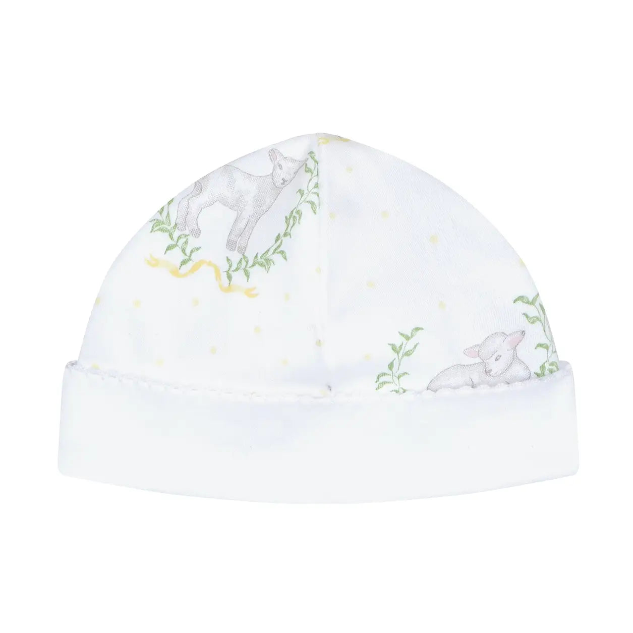 Yellow Lamb Print Hat