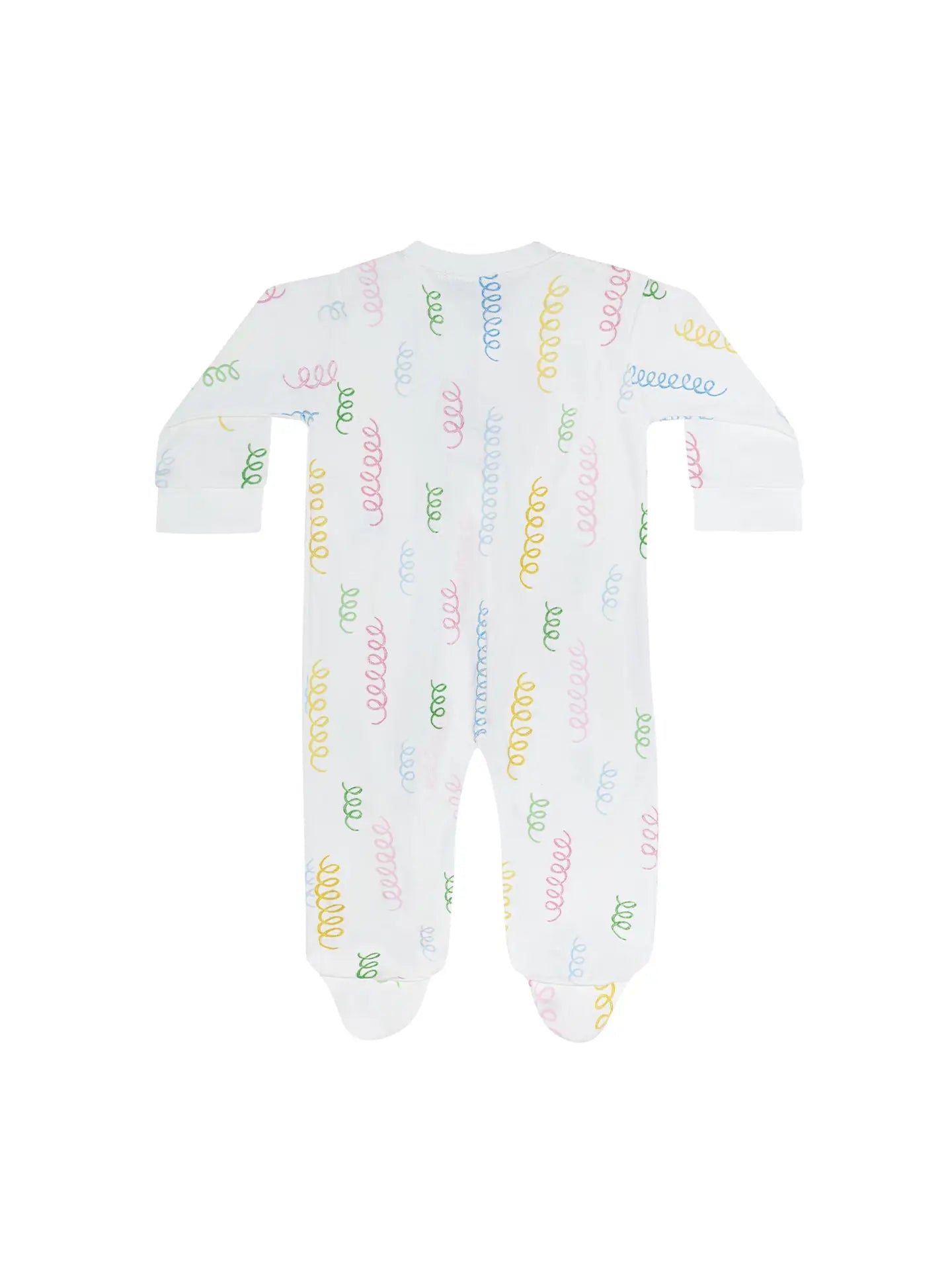 Spirals Print Zipper Footie
