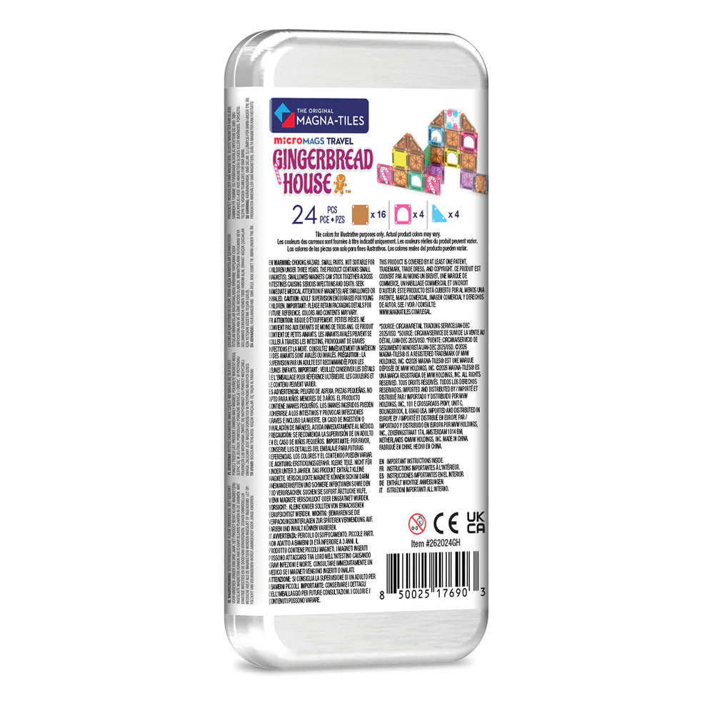 MAGNA-TILES® microMAGS Travel Gingerbread House
