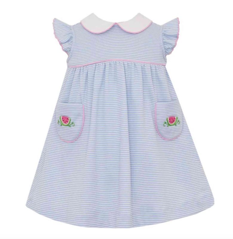 Watermelon Light Blue Stripe Dress