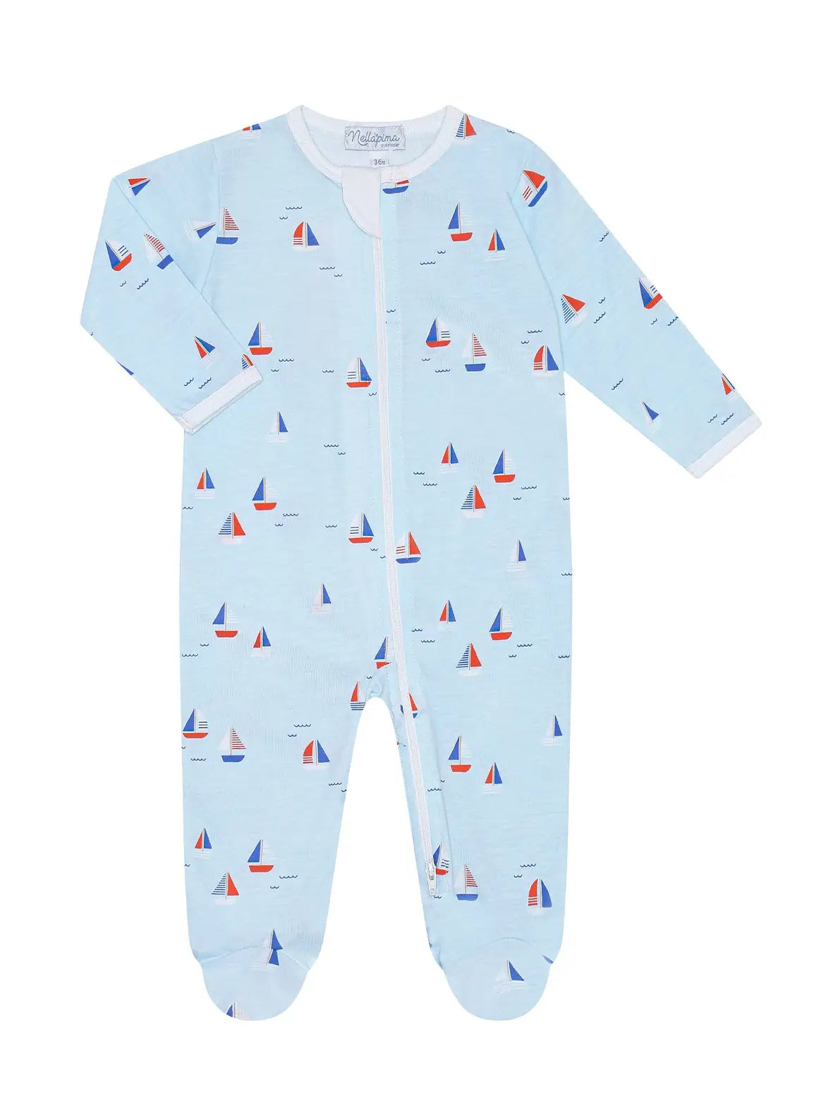 Sailing Boats Zipper Footie