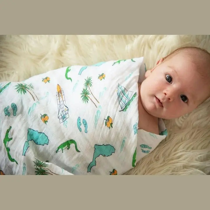 Florida Muslin Swaddle Blanket