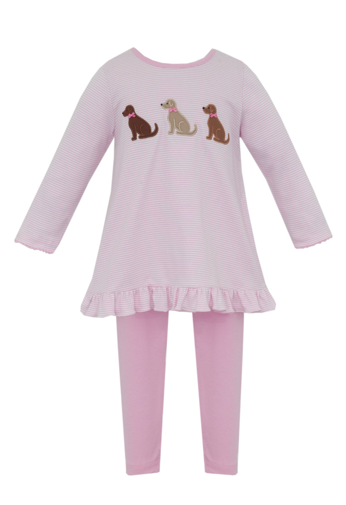 Lab Girls Pink Stripe Knit Tunic Set
