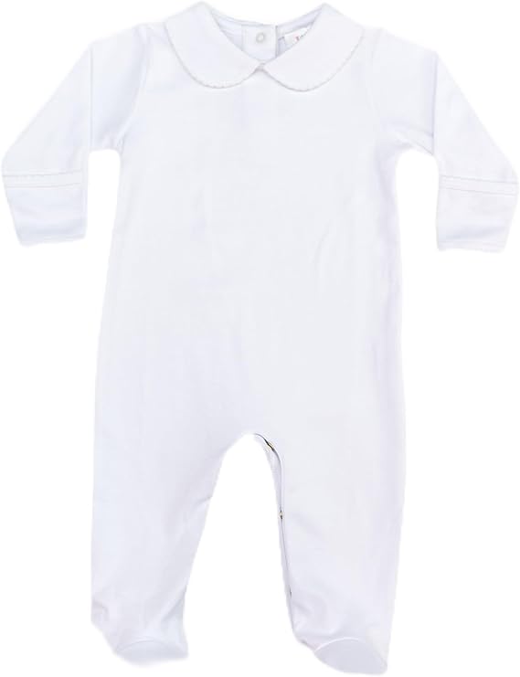 Footie With Collar White