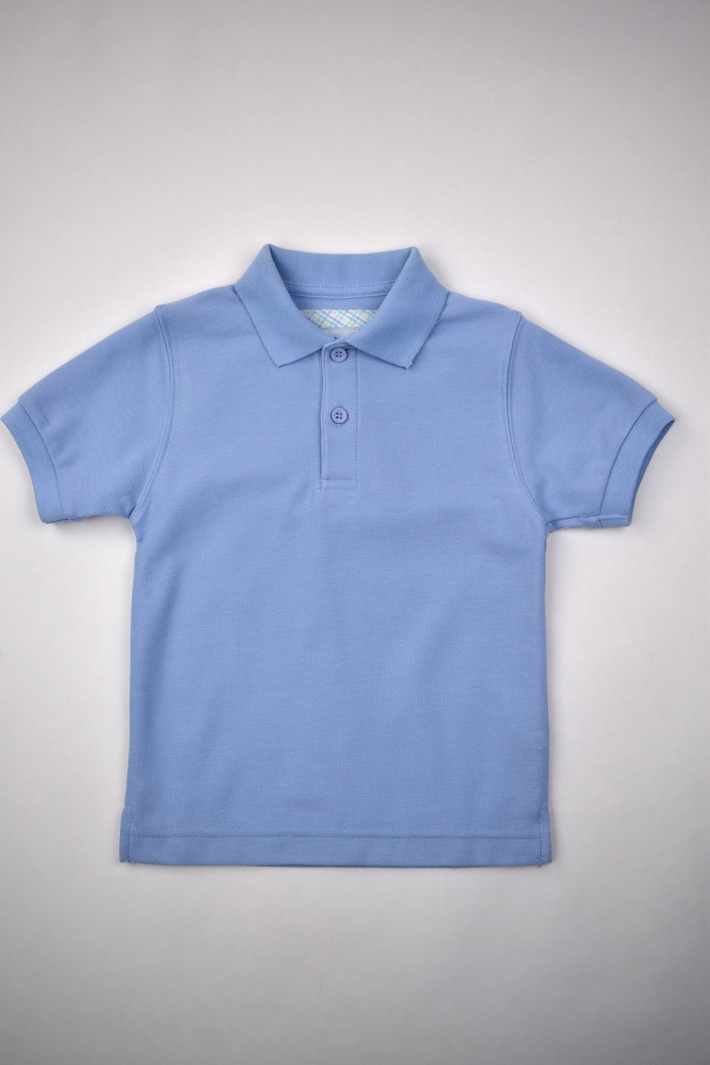 Boys Plaid Seersucker Shorts/blue Po!o Shirt Set