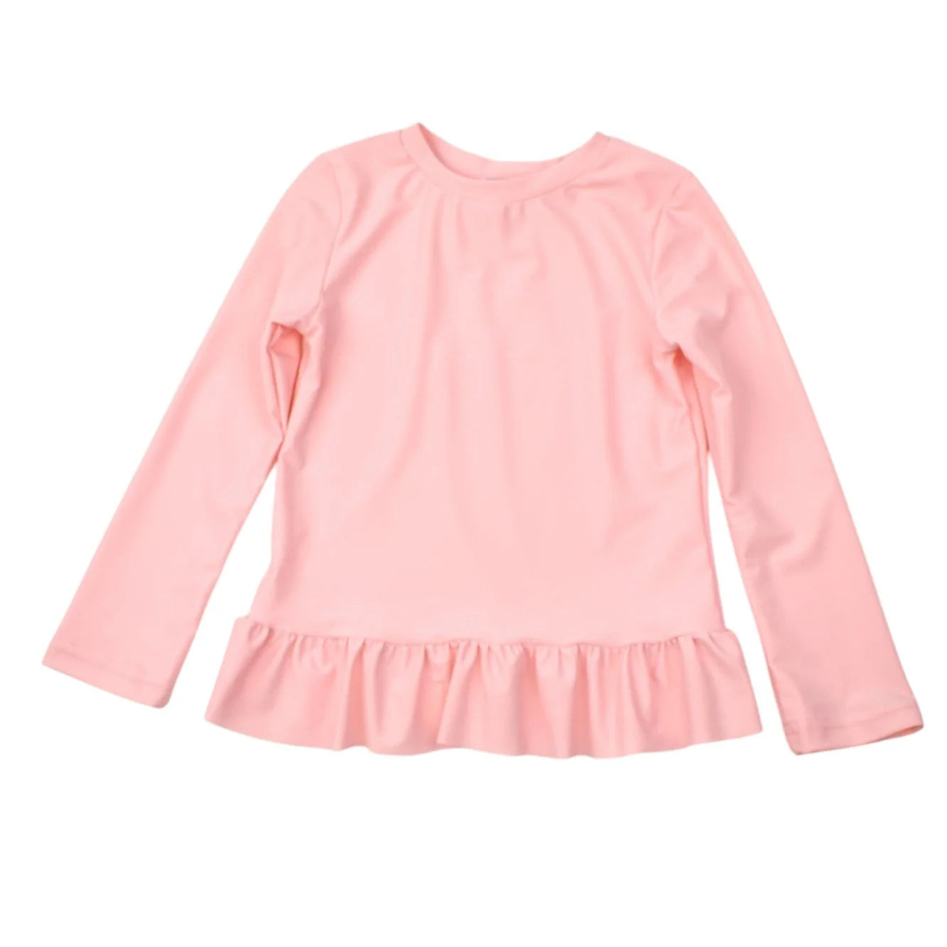 Ruffle Rash Guard Pink