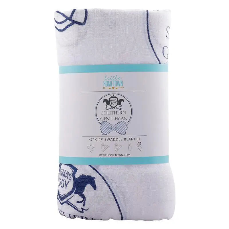 Southern Gentleman Muslin Swaddle Blanket