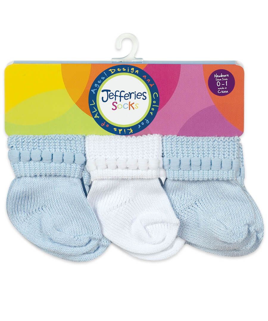Boy Rock-A-Bye Turn Cuff Socks - 6 Pair Pack