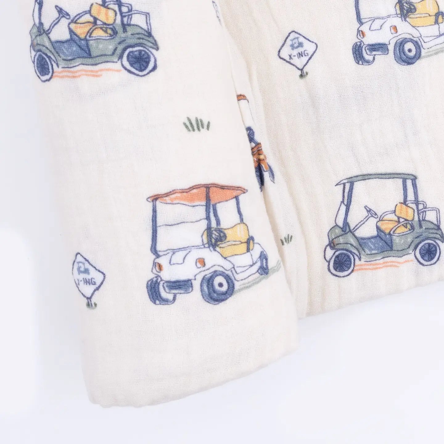 Zooming Golf Carts Swaddle Blanket