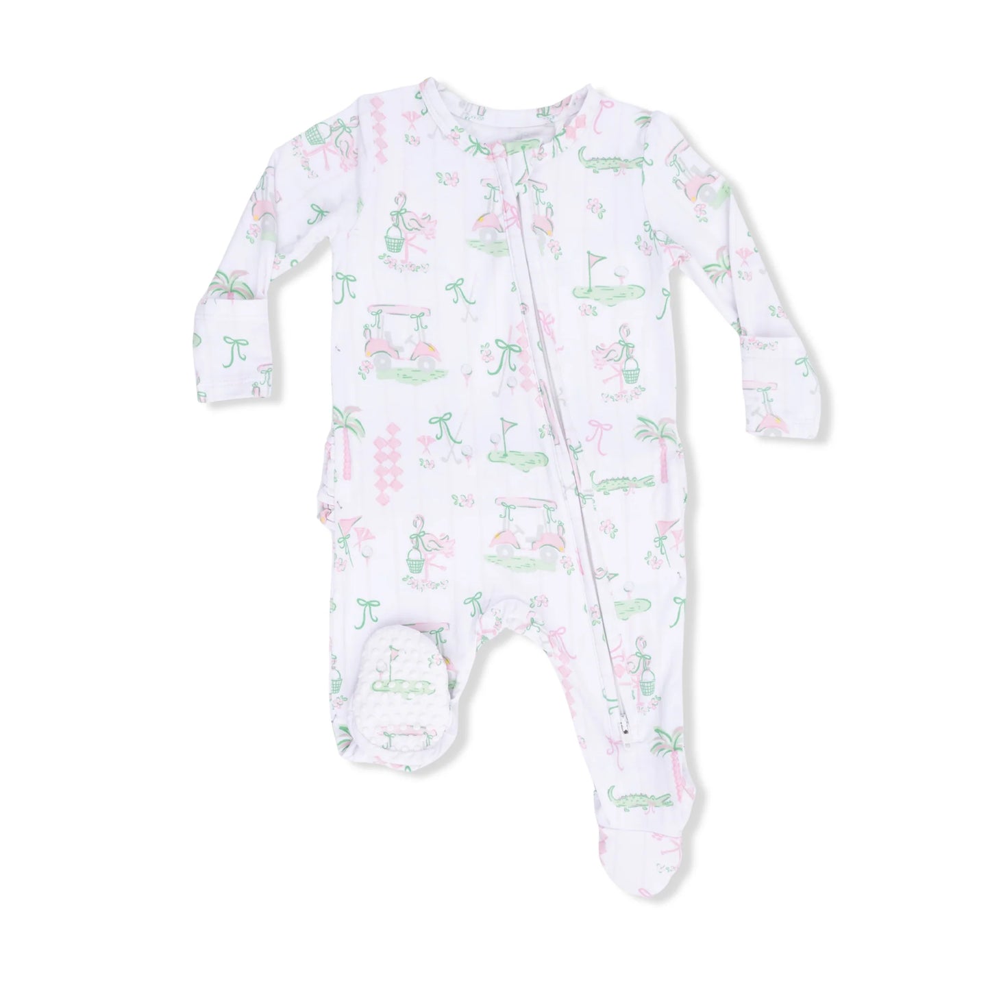 Pretty Golf 2 Way Ruffle Back Zipper Footie