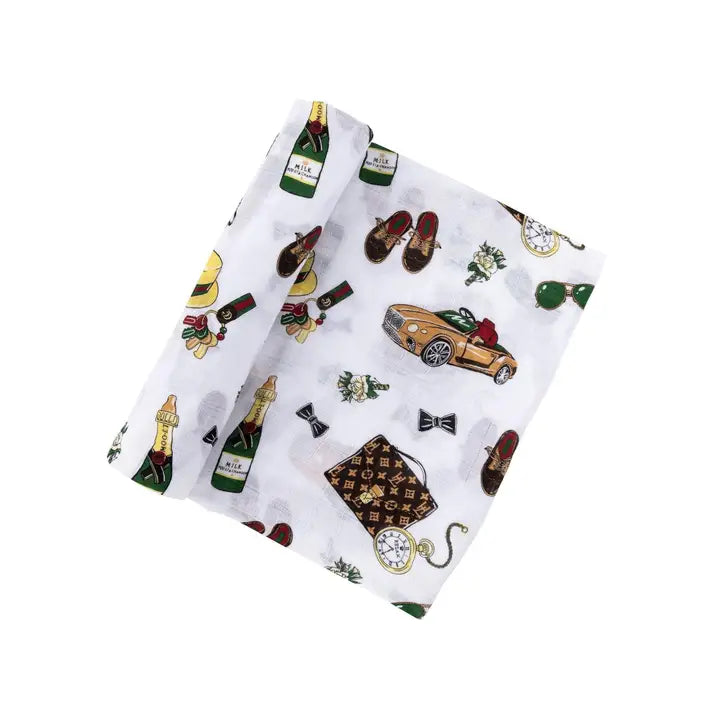 Dapper Napper Muslin Swaddle Blanket