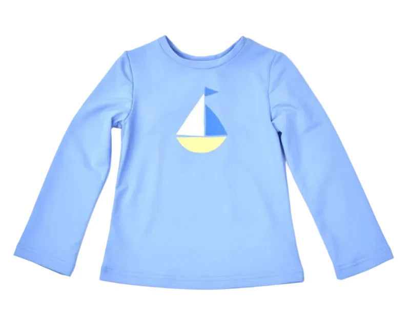Light Blue Boat Rashguard And Swim Set