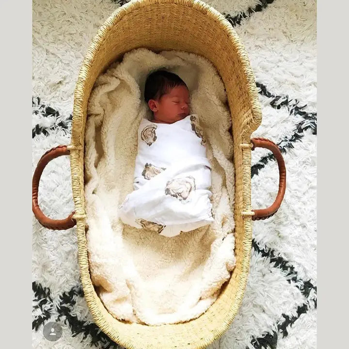 Oyster Muslin Swaddle Blanket