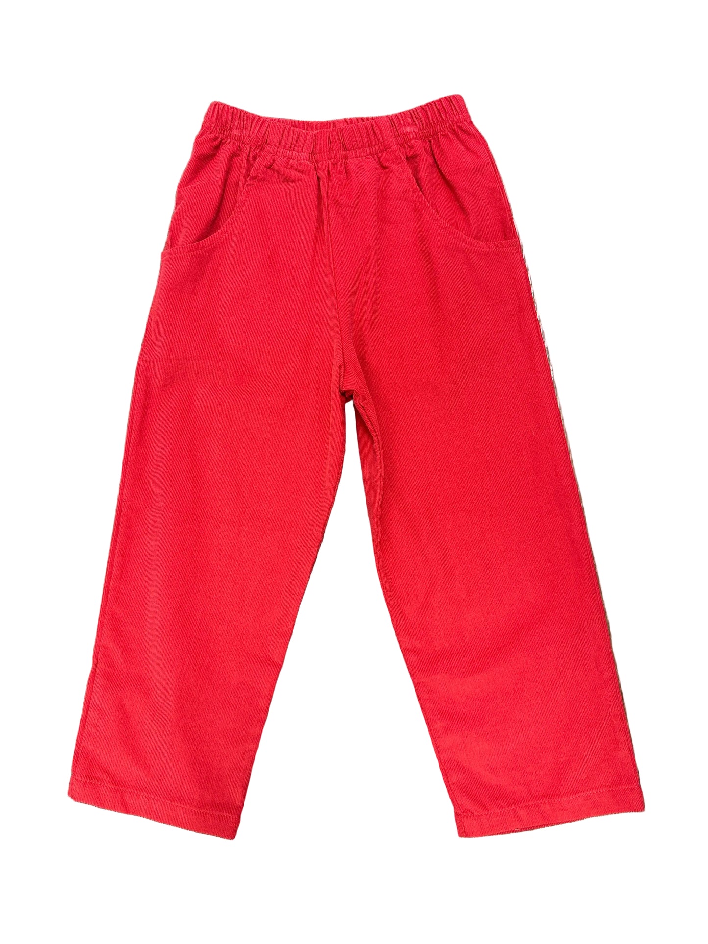 Corduroy Pants Deep Red with Pockets