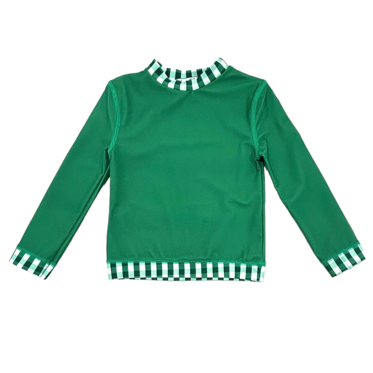 Green Gingham Rashguard