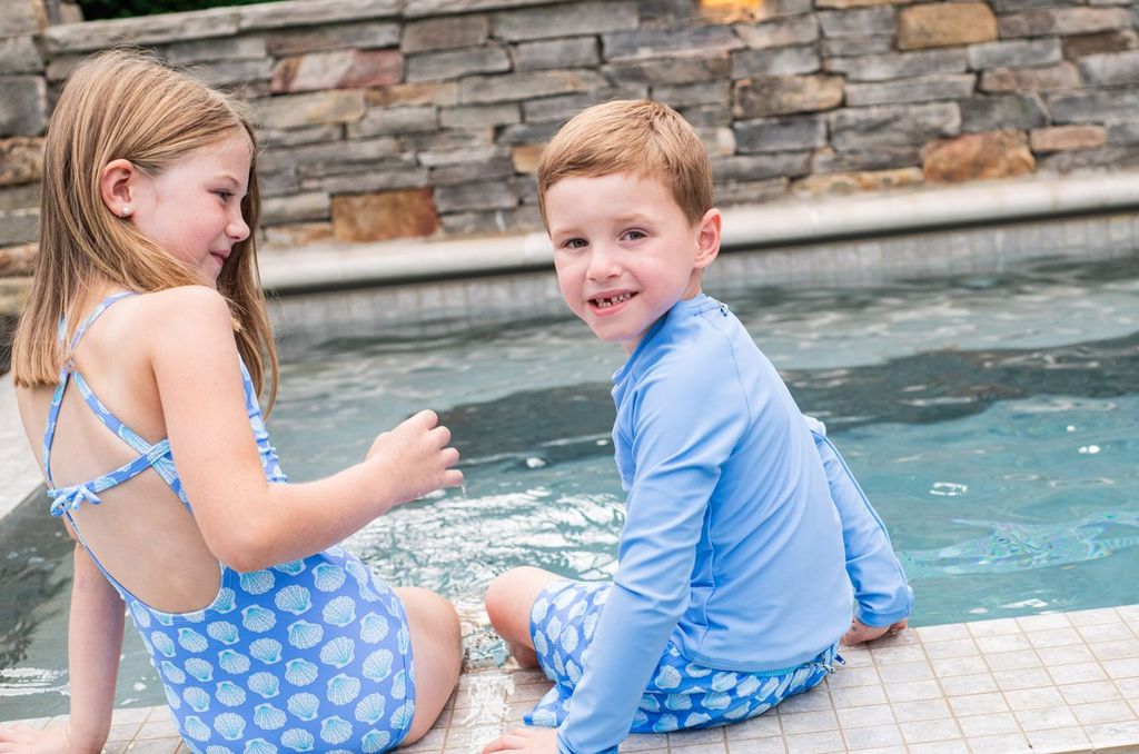 Spring Tides Bow Back One Piece Seashells