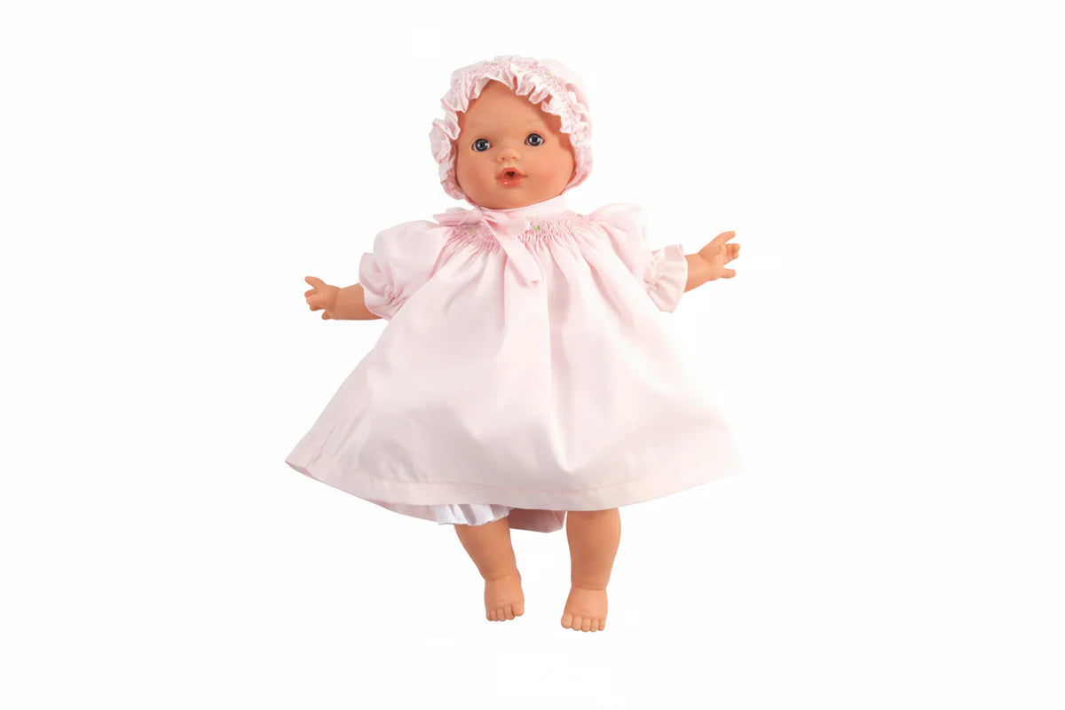 Abby Doll 10 Inch Pink Smock Dress