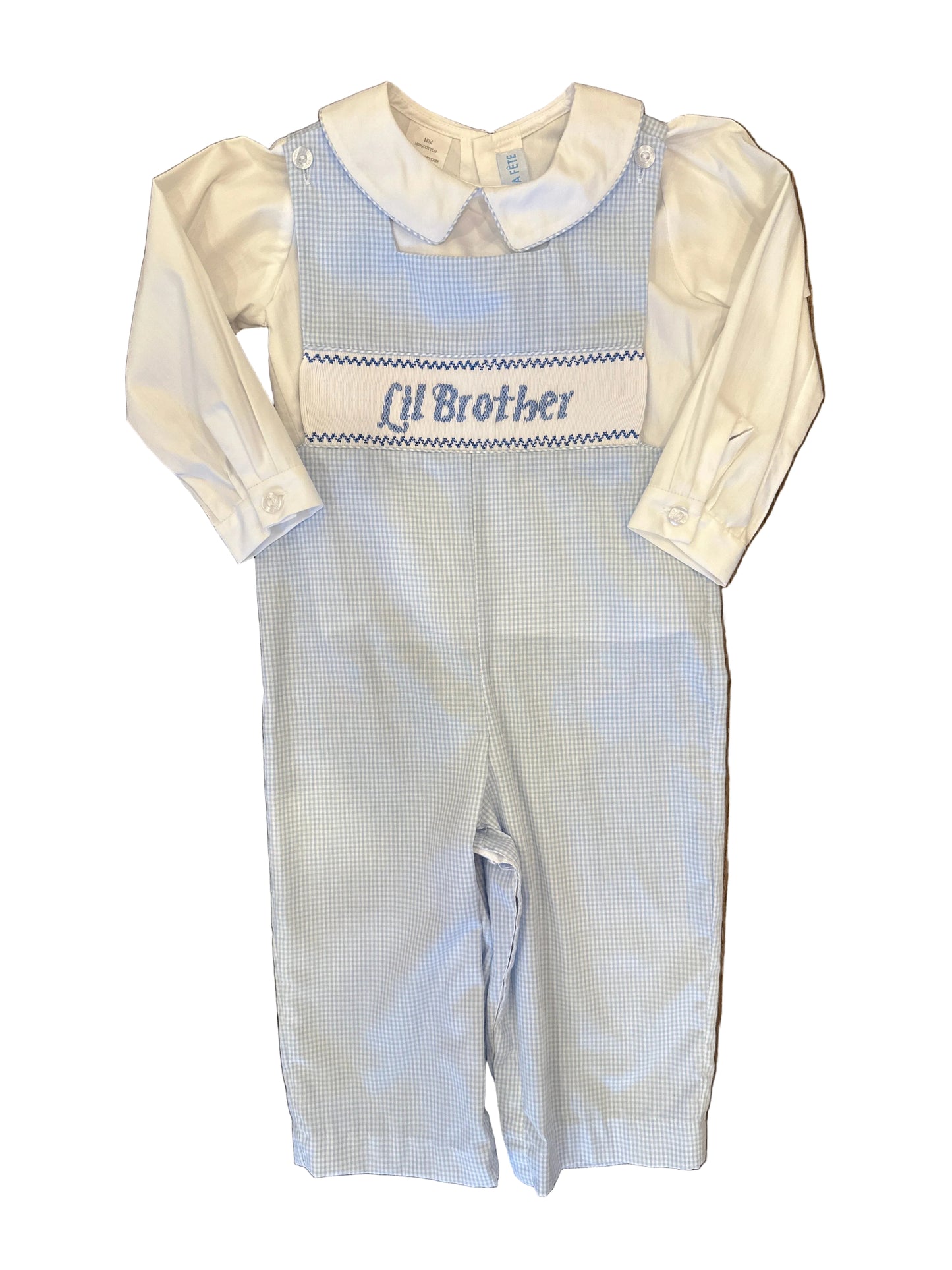 Lil Brother Smocked Romper Set