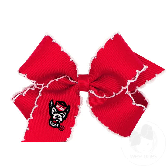 Medium NC State Collegiate Grosgrain Bow