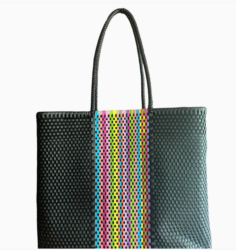 Faria Black with Multi Stripe Bag