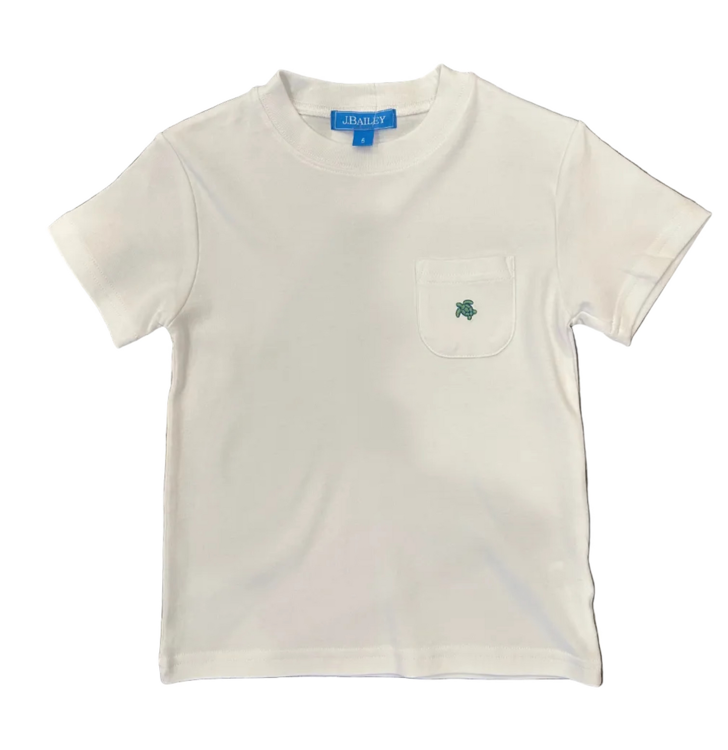 Boy Pocket Tee White