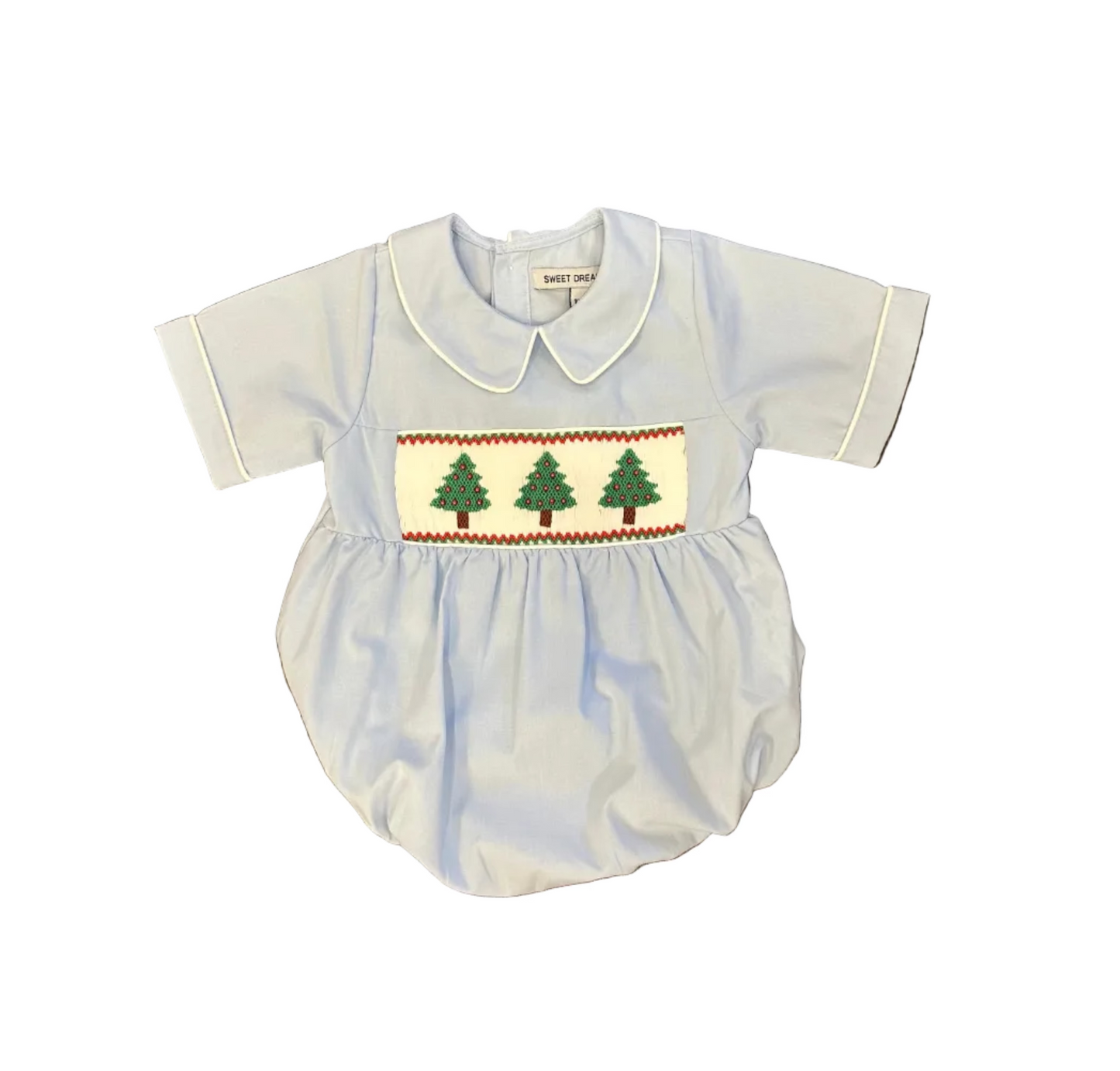 Christmas Tree Smocked Bubble