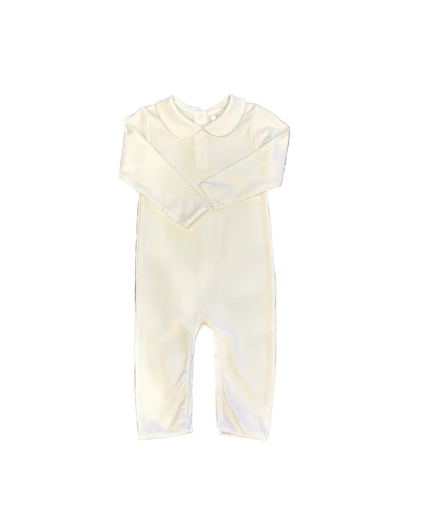 Footie With Collar White