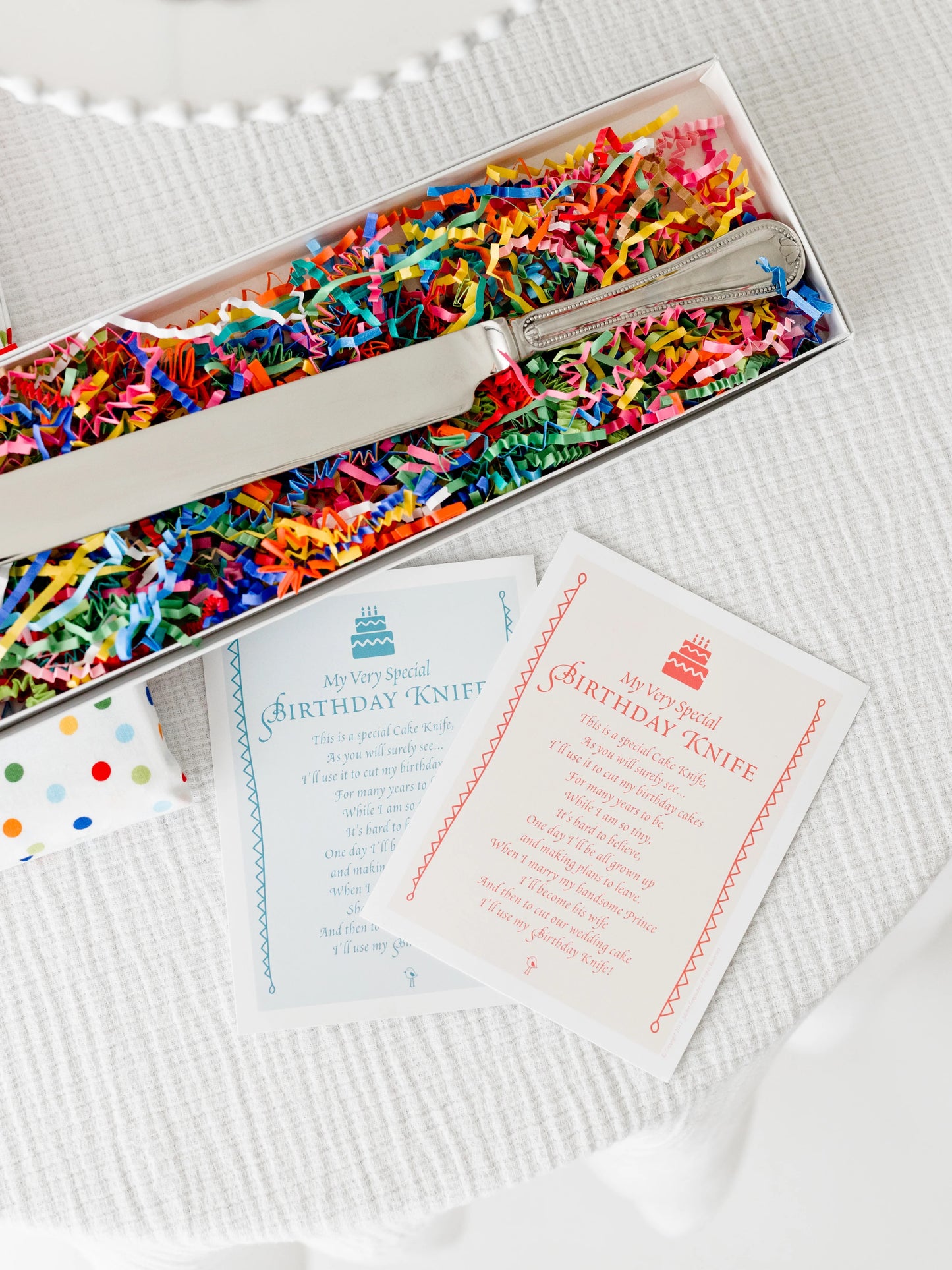 Knife Seersucker Blue With White Bow Boy