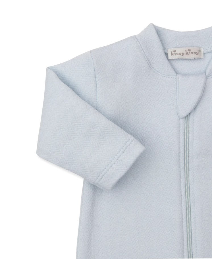 Jacquard Light Blue Footie