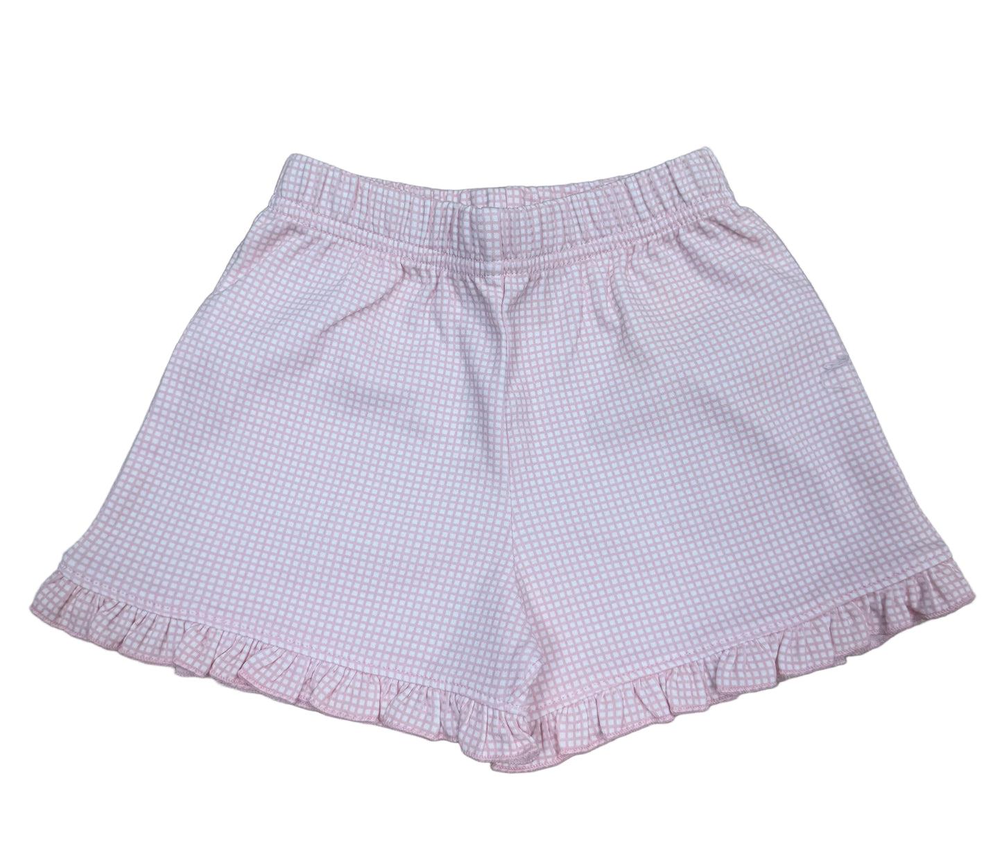 Gingham Pink With Ruffle Shorts