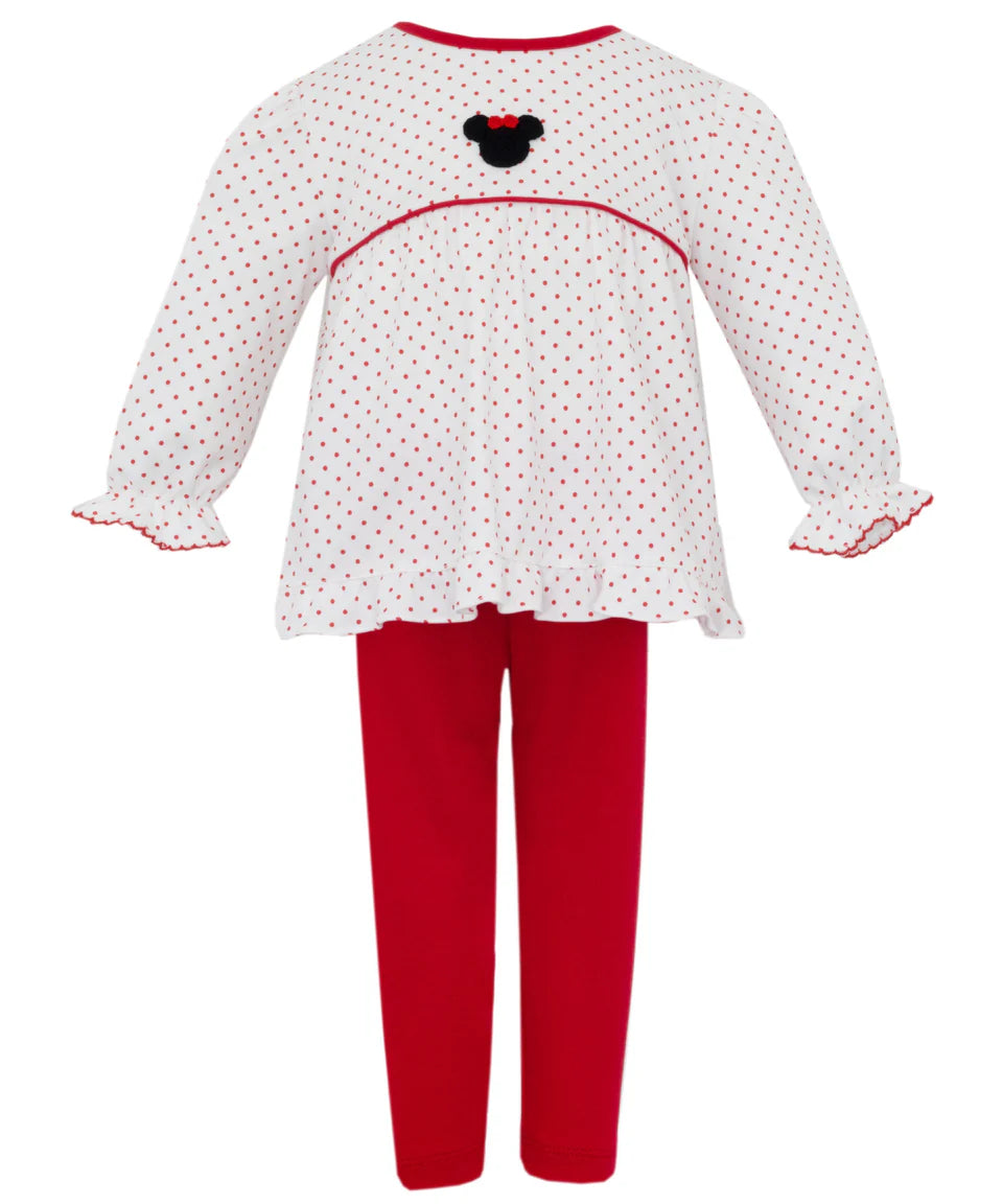 Minnie Mouse Red And White Polka Dot Knit Tunic Set
