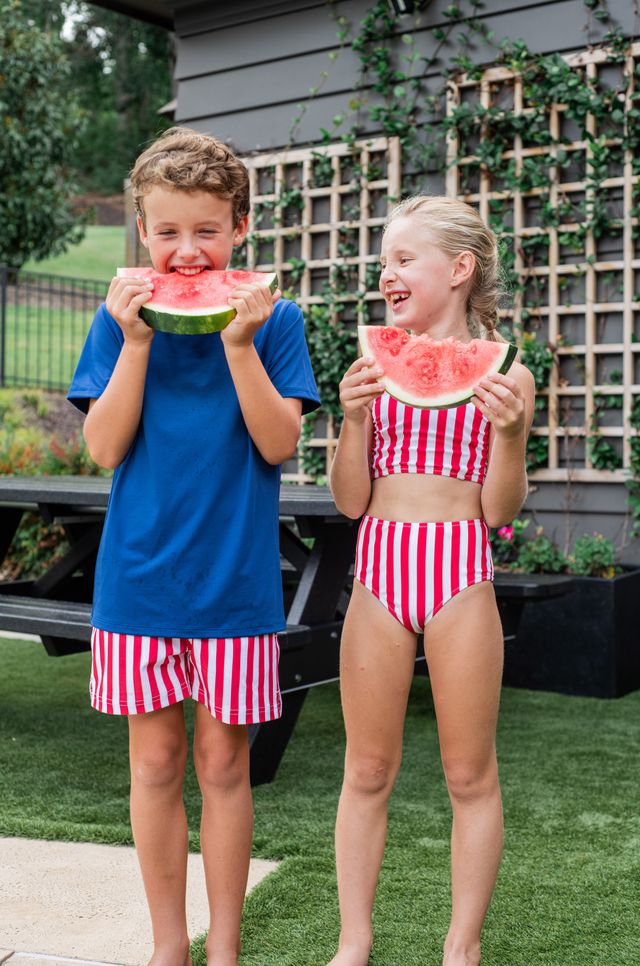 Boogie Board Beachcomber Red And White Stripe Trunks