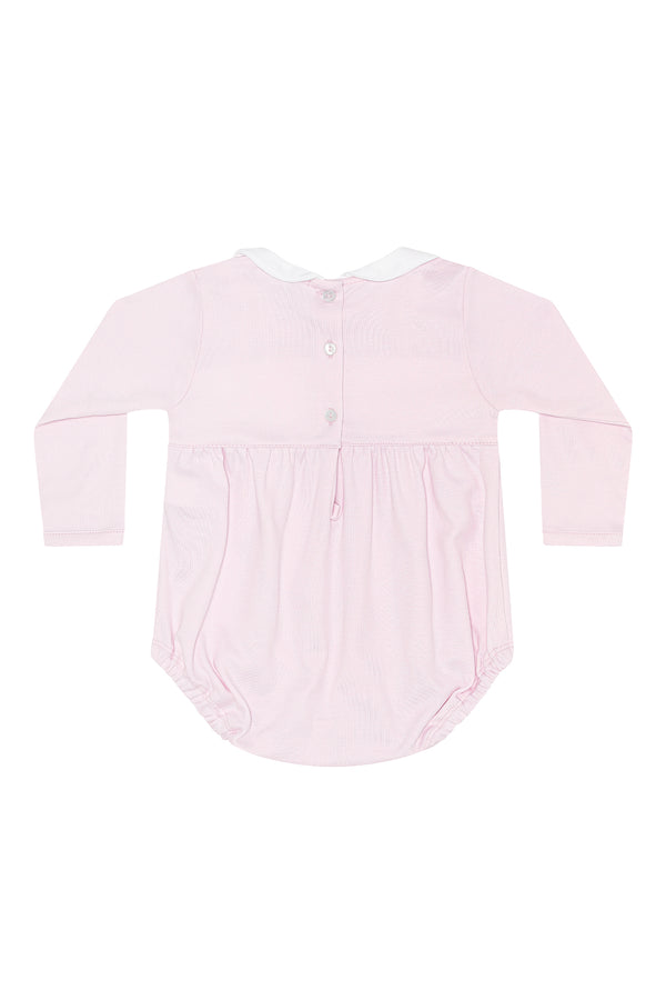 Pink Pumpkin Patch Embroidered Bubble