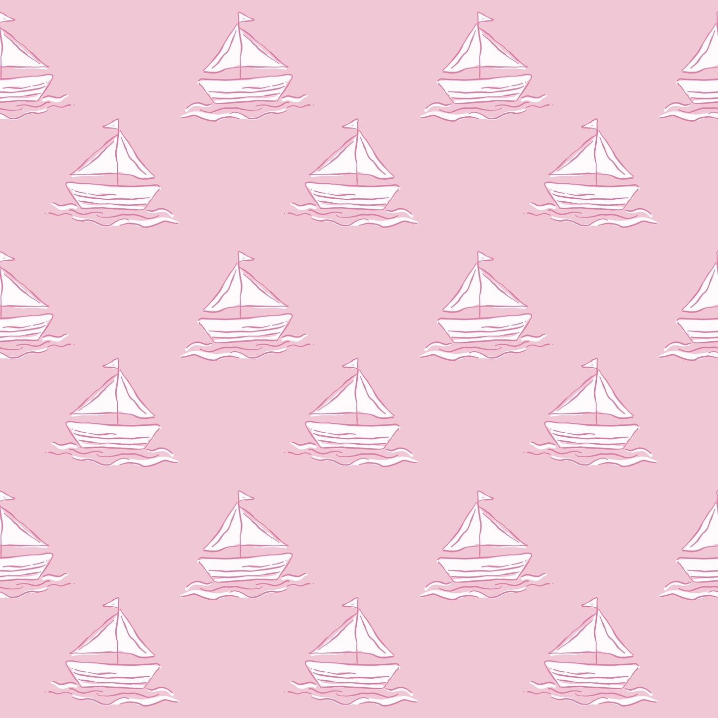Girls One Piece Zip Up Sailboats
