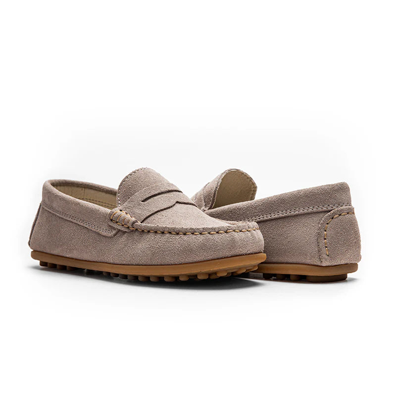 Suede Penny Loafer Grey