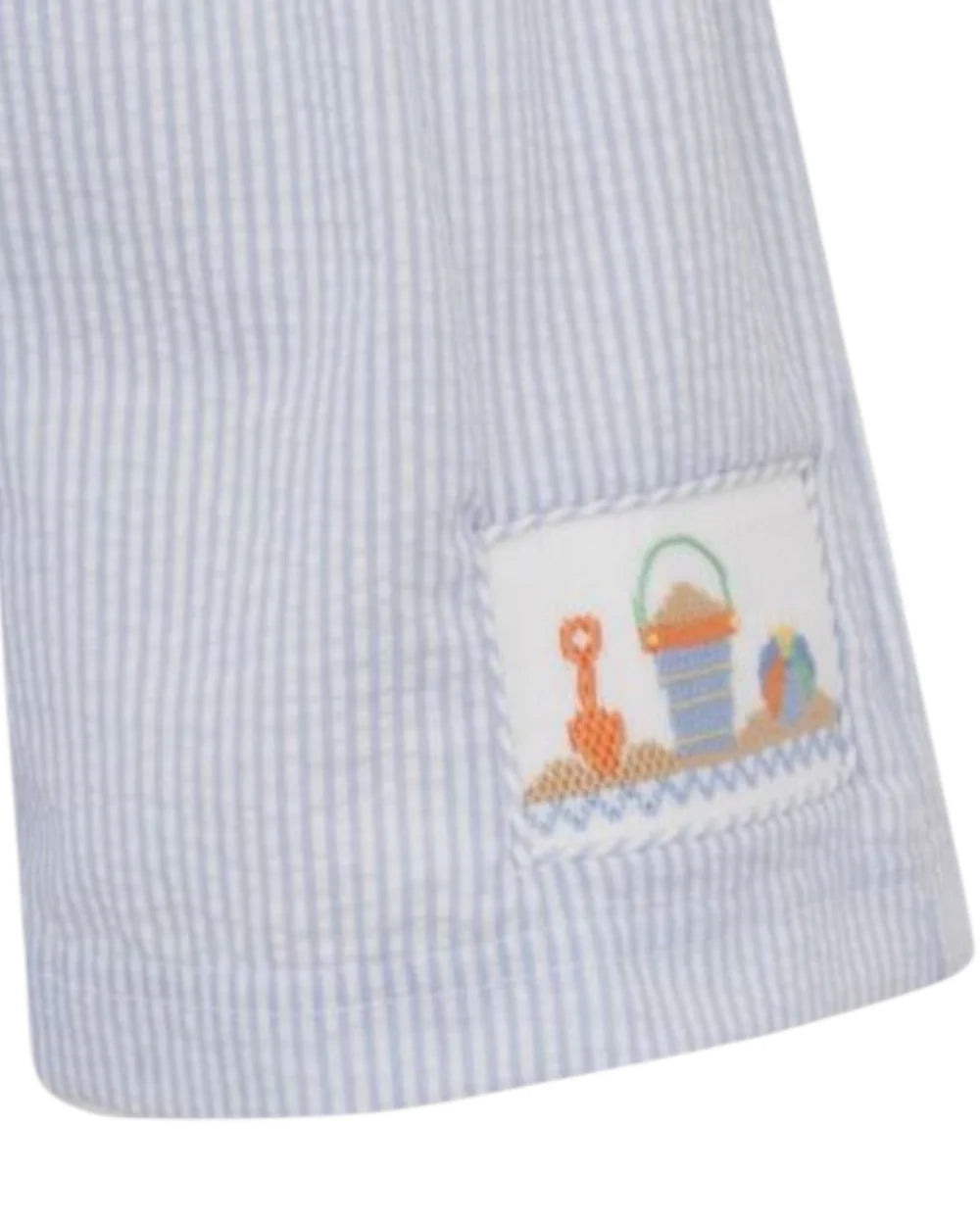 Blue Sancastle Seersucker Swim Trunks