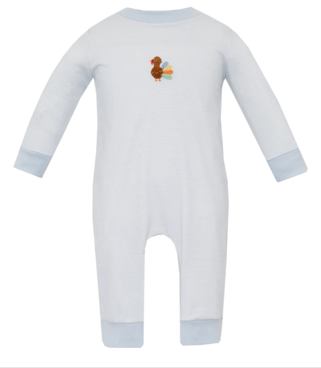 Turkey Boys Light Blue Stripe Knit Long Romper