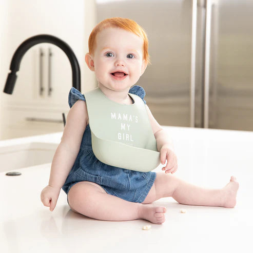 Mamas My Girl Bib - Sage
