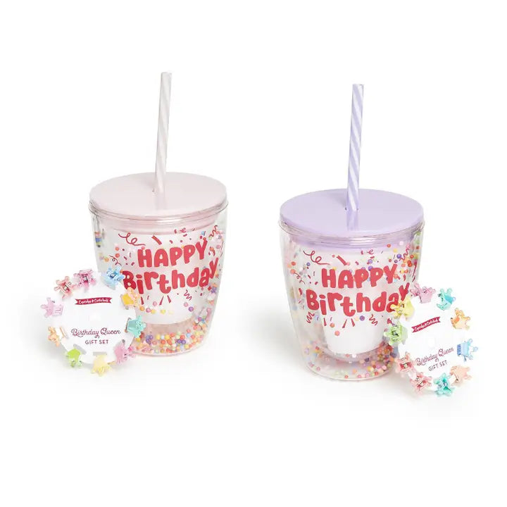 Birthday Gift Set Confetti Tumbler