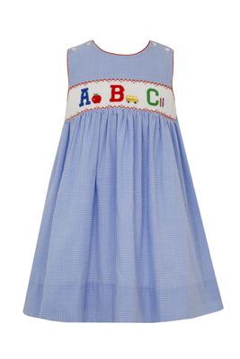 ABC Girls Blue Gingham Sleeveless Dress