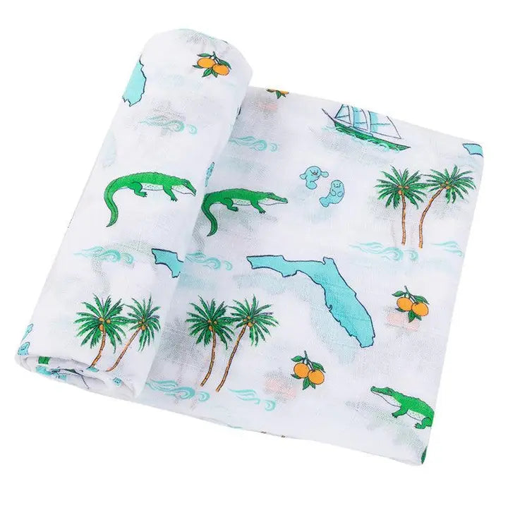 Florida Muslin Swaddle Blanket