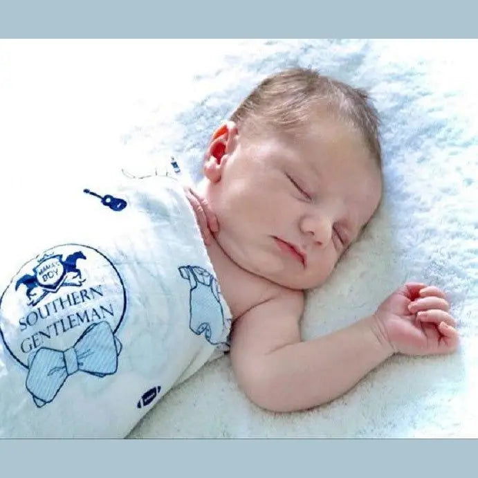 Southern Gentleman Muslin Swaddle Blanket