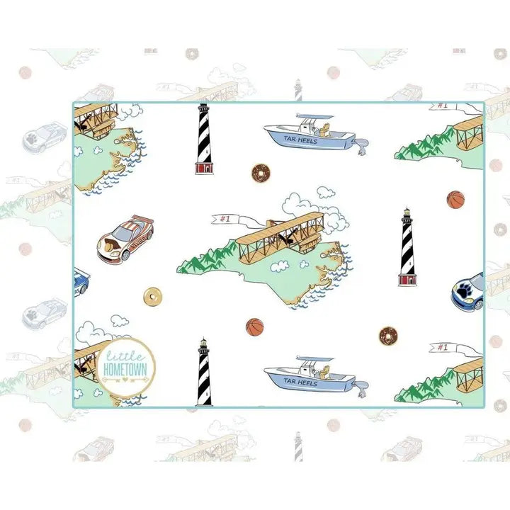 North Carolina Burp Cloth & Bib Combo